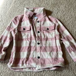 Pink and cream plaid shacket Old Navy
